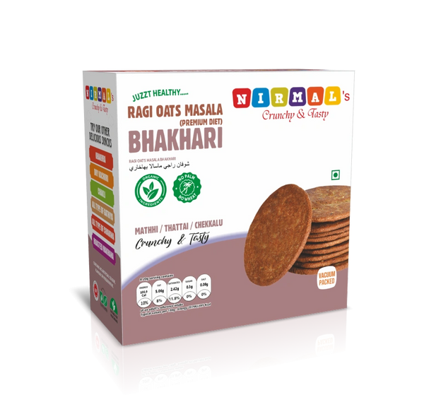 Ragi Oats Masala Dry Bhakhri